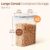 Grain Storage Container Set (6.3 L/24 oz) – Sealed food storage with lid, pantry for rice, sugar, flour