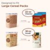 Grain Storage Container Set (6.3 L/24 oz) – Sealed food storage with lid, pantry for rice, sugar, flour