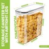3 Utopia Kitchen Grain Container - Sealed Food Storage Container & Grain Dispenser for Pantry Finishing (Clear, 4 L, 3 Pack)